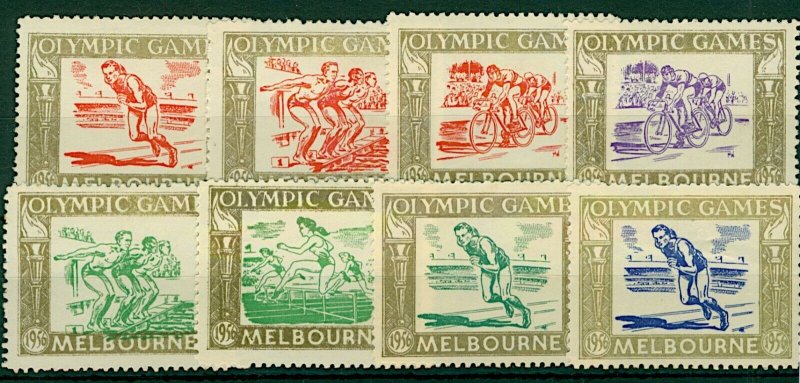 Australia Melbourne 1956 Olympic Games set  (8v) U Mint Stamps