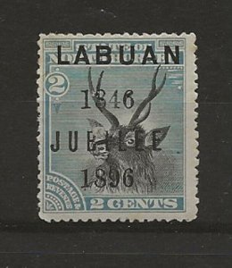 Labuan 1896 Jubilee sg. 84 perf 14 MH slightly toned gum