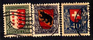 Switzerland #B18-B20, used