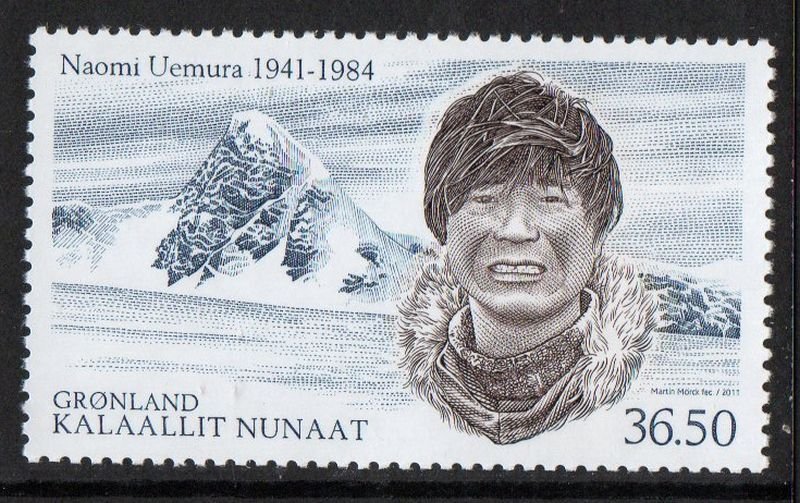 Greenland Sc 599  2011  Naomi Uemura Explorer stamp  mint NH