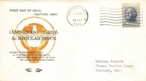 1229a 5c GEORGE WASHINGTON TAGGED STAMP - Buckeye cachet