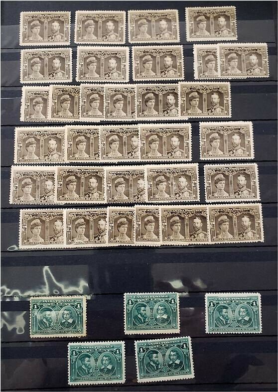 HERRICKSTAMP CANADA Unused Lot Hinged w/ OG. Pre-1940 Stock. Scott Approx $4900