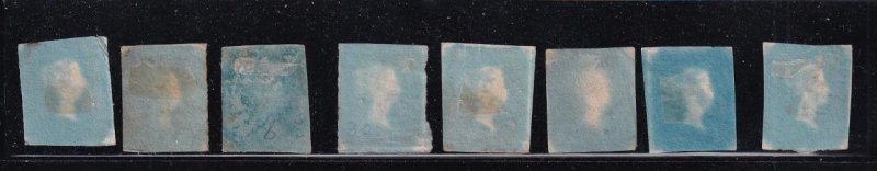 GB Q/VICTORIA 47 IMPERF PENNY REDS ON STOCK SHEET ALL WITH MX's+ 8 IVORY HEADS