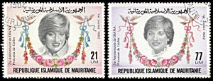 Mauritania 515-516, CTO, 21st Birthday of Princess Diana of Wales