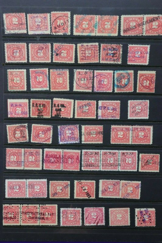 US sc#R229 252 red pink Documentary revenue cancel variety perfin SOTN Co dated