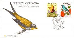 Colombia, Worldwide First Day Cover, Birds