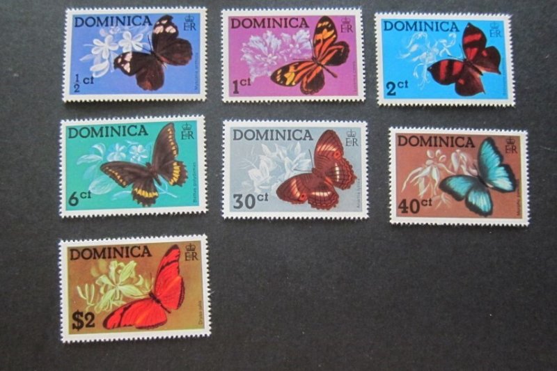 Dominica Sc 427-433 Butterfly set MNH