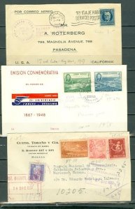 CUBA 1927/48/51  AIR LOT of (3) HISTORIC COVERS