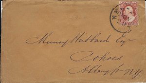 US Scott #10 Used on Cover VF Plate #53LO