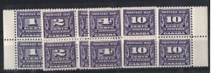 Canada 1933 Postage Due set sgD14/17, in fine mint blocks of 4 (several stamps