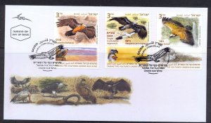 ISRAEL 2013 FAUNA PREY BIRDS CONSERVATION  SET OF 3 STAMPS FDC