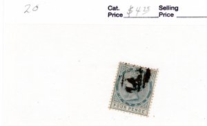 Tobago #20 Used - Stamp - CAT VALUE $4.25