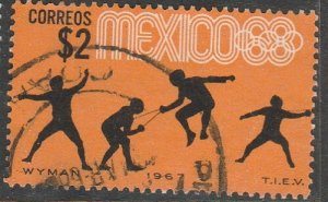 MEXICO 985, $2P Fencing 3rd Pre-Olympic Set 1967 Used. VF. (667)