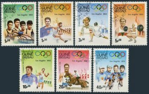 Guinea Bissau 489-495,CTO.Mi 690-696. Olympics Los Angeles-1984.Swimming,Fencing