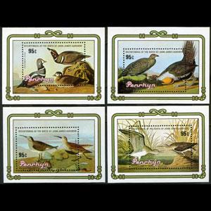 PENRHYN 1985 - Scott# 315-8 S/S Audubon Birds NH