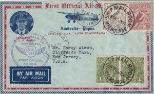 1934, 1st Flt., Melbourne, Australia to Lae, New Guinea, See Remark (42955)