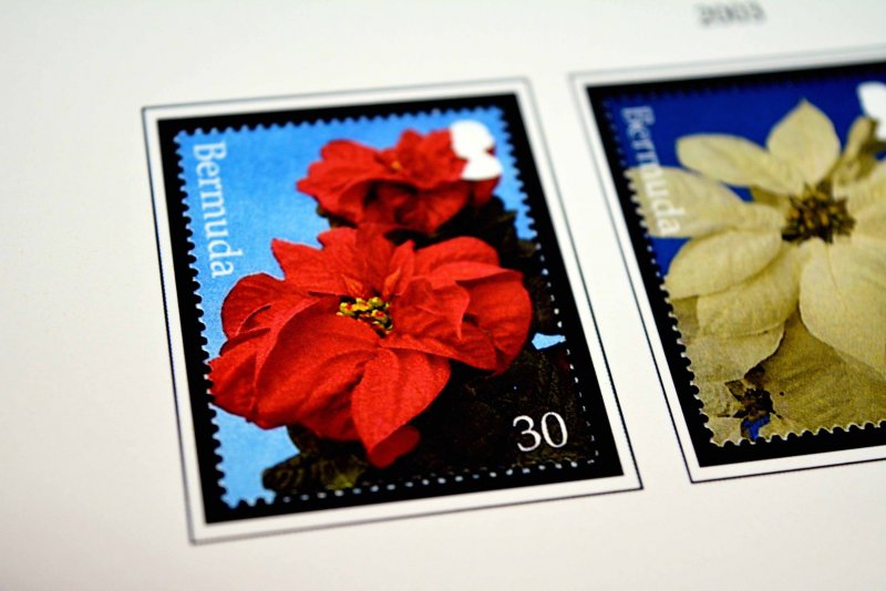 COLOR PRINTED BERMUDA 2000-2020 STAMP ALBUM PAGES (55 illustrated pages)
