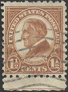 # 582 Used Brown Warren G. Harding