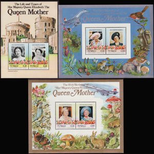 TUVALU 1985 - Scott# 315-7 S/S Queen Mother NH