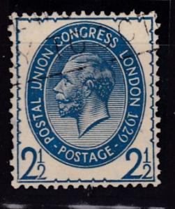 Great Britain 1929 2 1/2d KGV Union Postal Congress  FINE/VF/Used