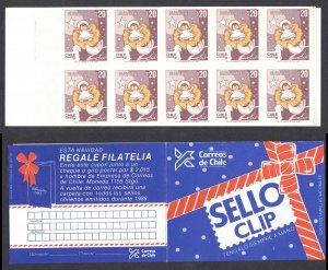 Chile Sc# 797a MNH complete booklet 1988 Christmas