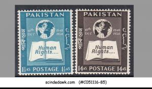PAKISTAN - 1958 HUMAN RIGHTS - 2V -  MINT NH
