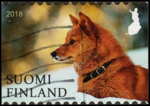 Finland 1571e - Used - (€ 1.50) Finnish Spitz (2018) (cv $3.50)