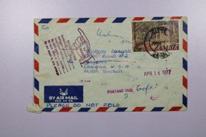 Zambia 1977 - Returned To Sender - F71847