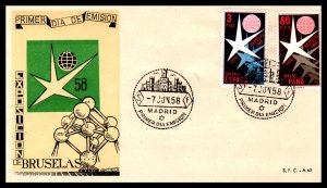 Spain 877-878 U/A FDC