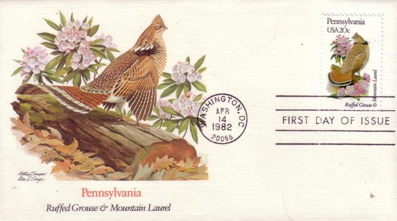 US Sc# 1953 / 2002 FDC's State Birds & Flowers Complete UXZ