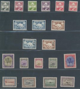 Greenland Denmark Key Sets Polar Bears 1-9 MH 1945 10-18 MNH 39-40 MH G108655