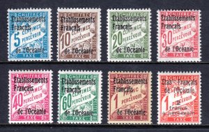 French Polynesia - Scott #J1//J9 - MH - Most with hinge thins - SCV $21