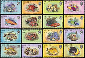 Belize 699-714, MNH, Marine Animals Definitives