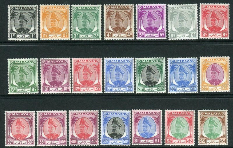 SELANGOR-1949-55  A lightly mounted mint set to $5 Sg 90-110