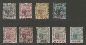 Mauritius 1875 Sc 92,4,8,100-03,105-7 MH