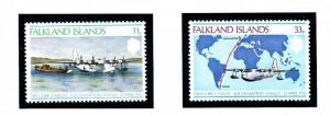 Falkland Is 276-77 MNH 1978 Anniv of First Direct Flight from England