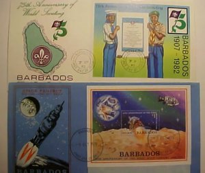 AUSTRALIA FDC SHEETLETS SCOUTS 1982 , SPACE 1971