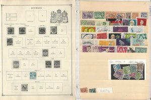 Cyprus, Czech, Denmark Stamp Collection on 10 Scott International Pages
