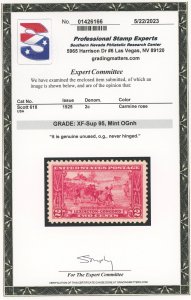 USA 618 - 2 cent Lexington Concord - PSE Graded Cert: XF/Superb 95 Mint OGnh