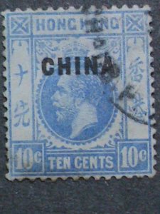 CHINA STAMPS: 1922-27 SC#22 BRITISH OFFICE IN CHINA- USED STAMP-MOST DEMAND.