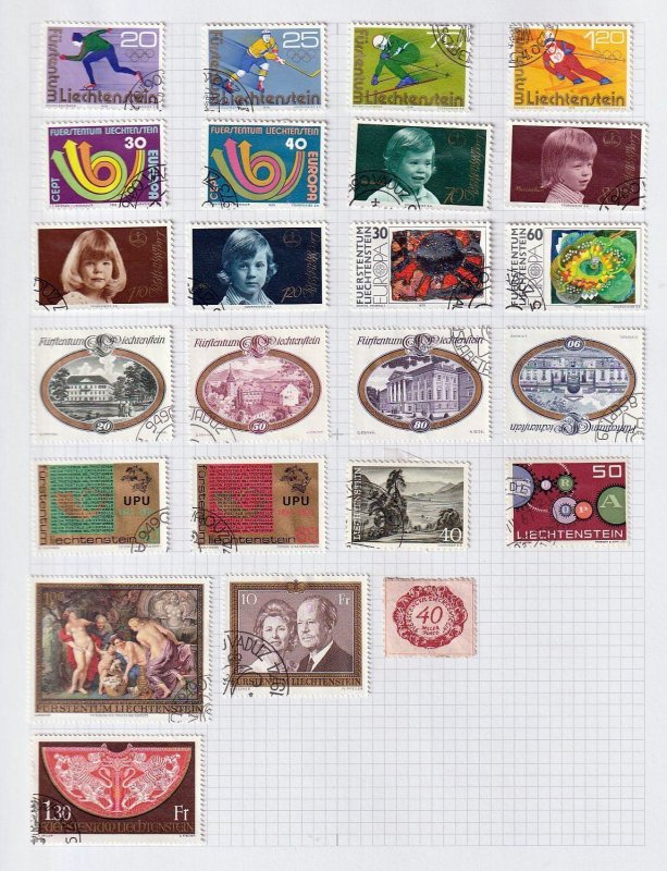 LIECHTENSTEIN OLD/Mid M&U Collection on Pages (Aprx 250+ Items) Goy 773 