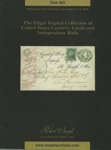 Edgar Kuphal, U.S. Carriers & Locals, R. A. Siegel, Sale 925, Nov. 15-16, 2006