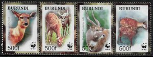 Burundi #774 MNH Strip - WWF- World Wildlife Fund