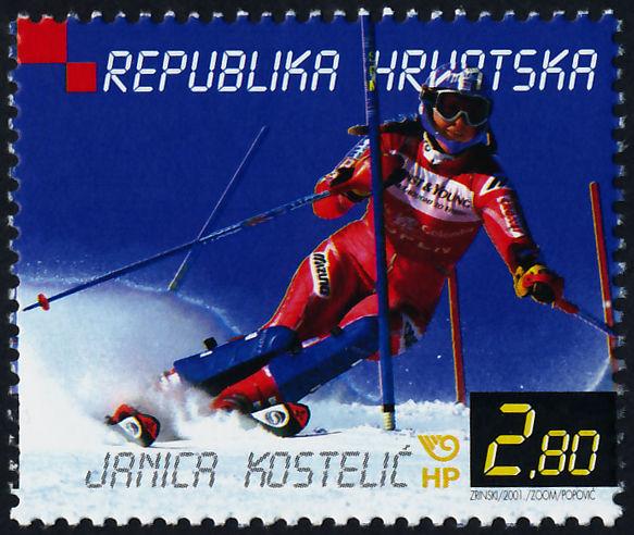 Croatia 449 MNH Sports, Janica Kostelic, Skiing