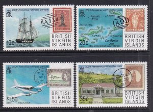 British Virgin Islands 590-593 Stamp on Stamp MNH VF
