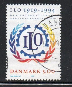 Denmark Sc 1011  1994 75th Anniversary ILO stamp used