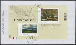 CANADA ART: HOMER WATSON = Official FDC with S/S Canada 2005 #2110