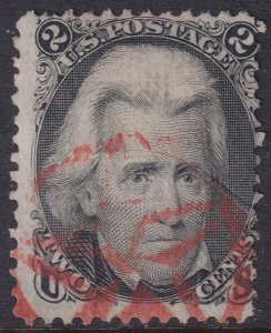 #87 Used, Fine, Red cancel (CV $200 - ID47262) - Joseph Luft