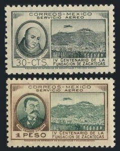 Mexico C163-C164 two sets, MNH. Michel 915-916. Air Post 1946. Zacatecas-400.