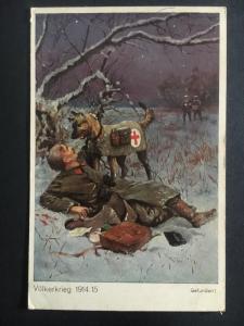 1916 Germany Feldpost postcard Cover KB 6 Reserve Division Red Cross Dog